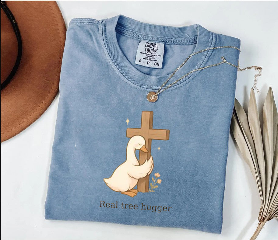 Trendy Comfort Colors Christian Goose T-Shirt, Cute Funny Christian Tee, Religious Gifts, Faith Based T-shirt, Minimalist Youth Group Tee